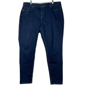 LANE BRYANT Womens  Dark Wash Blue Denim Skinny Jeans 1084542 Plus Size 20 R